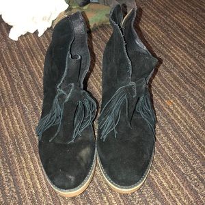 Barley used black booties